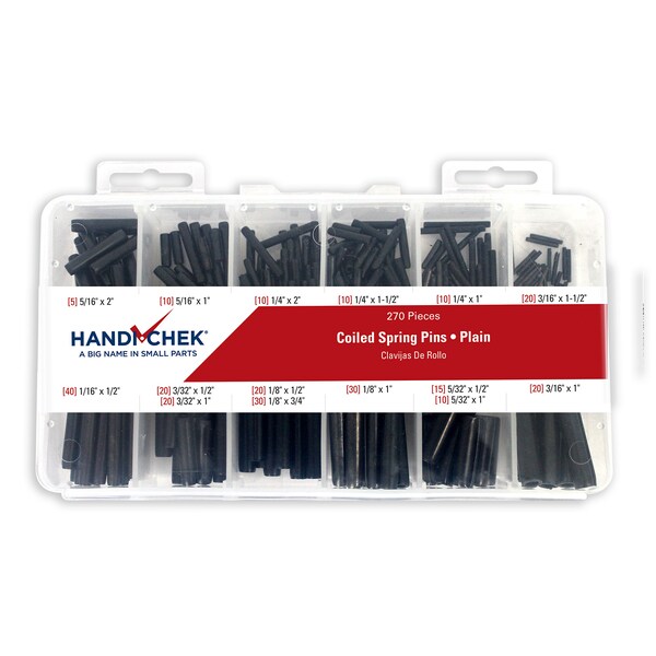 Coiled Spring Pin Assort 204pc